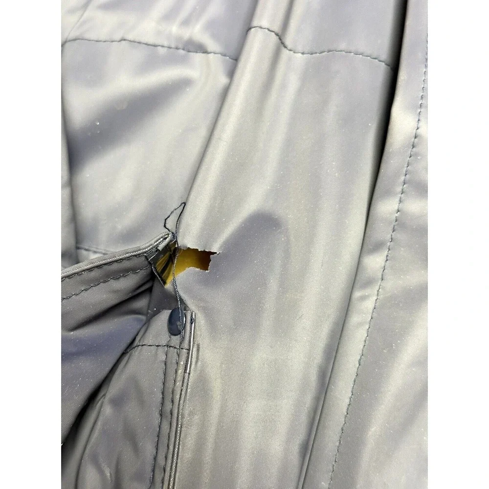 Priority Male Vintage Rain Jacket Mens Size L Quilted Lined Hooded PVC